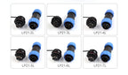 LP/SP21 IP68 Back Nut Screw crimp Panel Mount Connector Outdoor Waterproof 2/3/4/5/6/7 Pin Welding Free Male Plug Female Socket