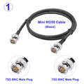1Pcs HD SDI BNC to BNC Male Connector 75Ohm HMini RG59 RF Cable 75-2.5 1855A Pigtail for HD-SDI/3G-SDI/4K Video Camera CCTV