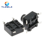 20PCS Tact Push Button Switch 12V Copper 4Pin SMD Micro Switch 6X6X5 4.3 5 5.5 6 7 8 9 10 11 12 13 15MM TV Toys Home Use Button