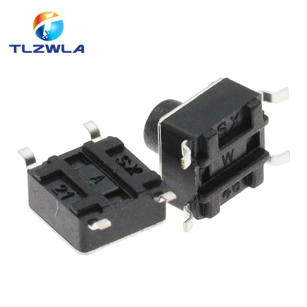 20PCS Tact Push Button Switch 12V Copper 4Pin SMD Micro Switch 6X6X5 4.3 5 5.5 6 7 8 9 10 11 12 13 15MM TV Toys Home Use Button