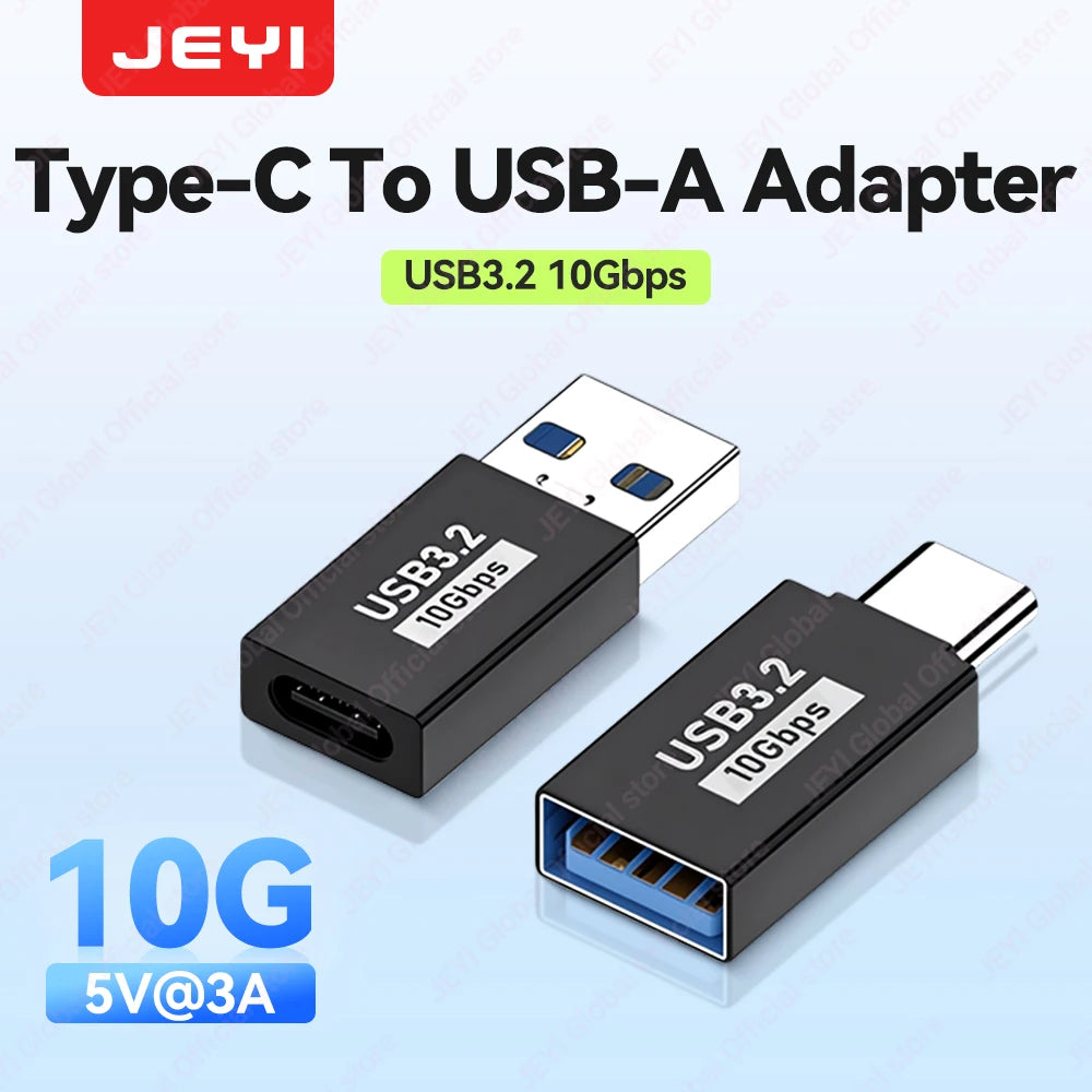 JEYI 5Pcs USB-A to Type-C Extension Adapter USB-C To USB 3.2 10Gbps OTG Coverter For Laptop PC Connector Converte S23 IWatch