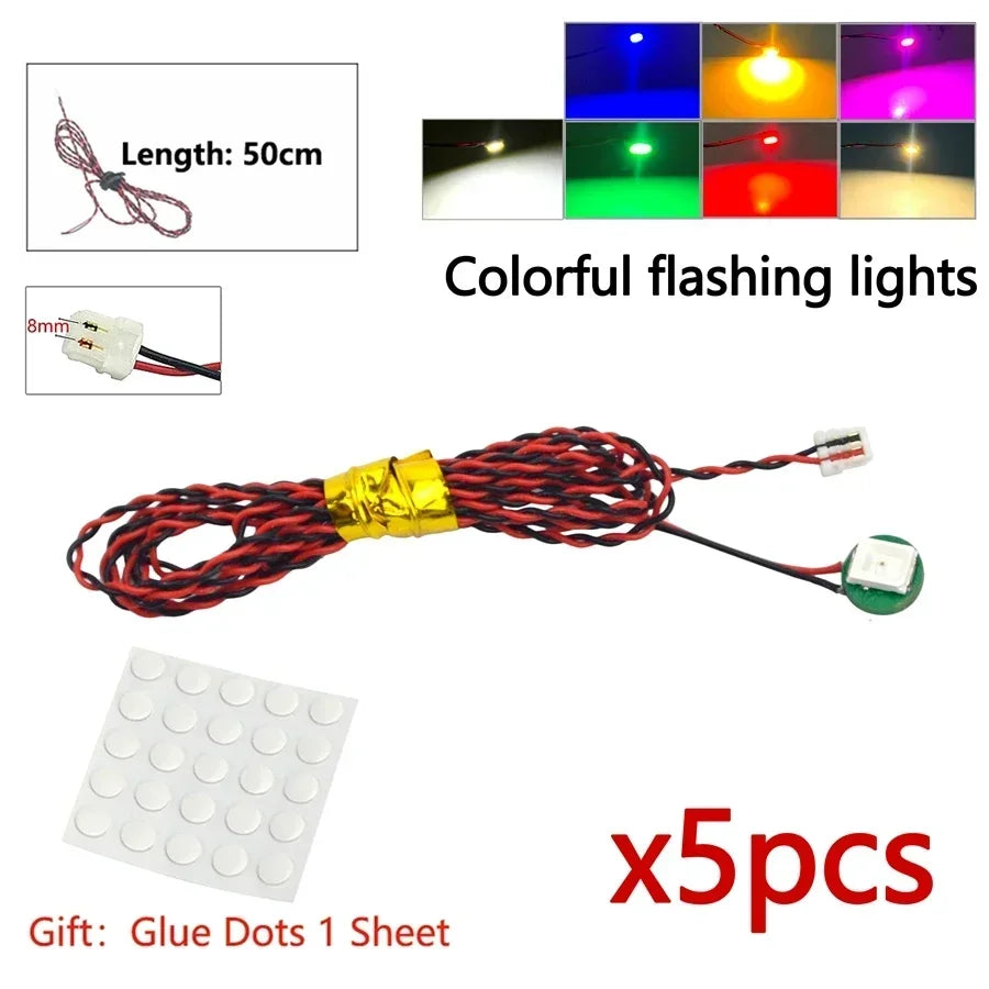 Flash Lamp City Street Light Bricks DIY 0.8mm Pin 1x1 1x2 1x4 Length 50cm SMD LED 2835  Remote Control Building Block