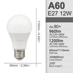 8Pcs E27 LED Bulbs AC 110V 220V 230V Boasting 3W 10W 20W 24W Lamp Warm White for Bedroom Balcony Lighting