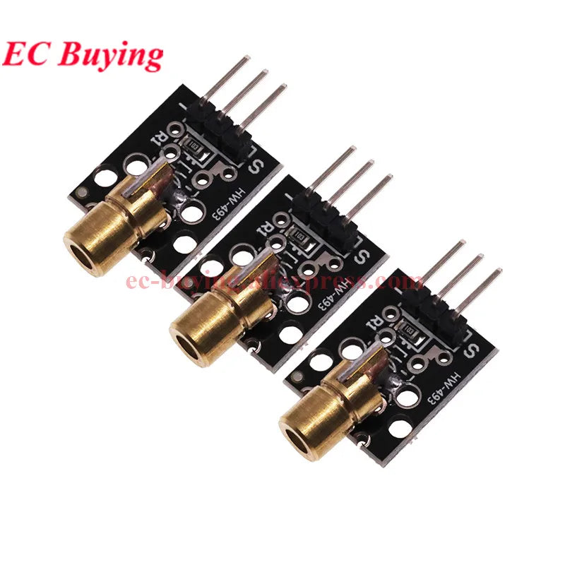 20Pcs/1pc KY-008 650nm Laser Sensor Module 6mm 5V 5mW Red Laser Dot Diode Copper Head for Arduino Transmitter TL Transducer