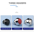 12MM Small Mini Metal Push Button Switch 12V 220v On Off Start Stop Momentary Colorful Black Oxide Waterproof Round Head Wedding