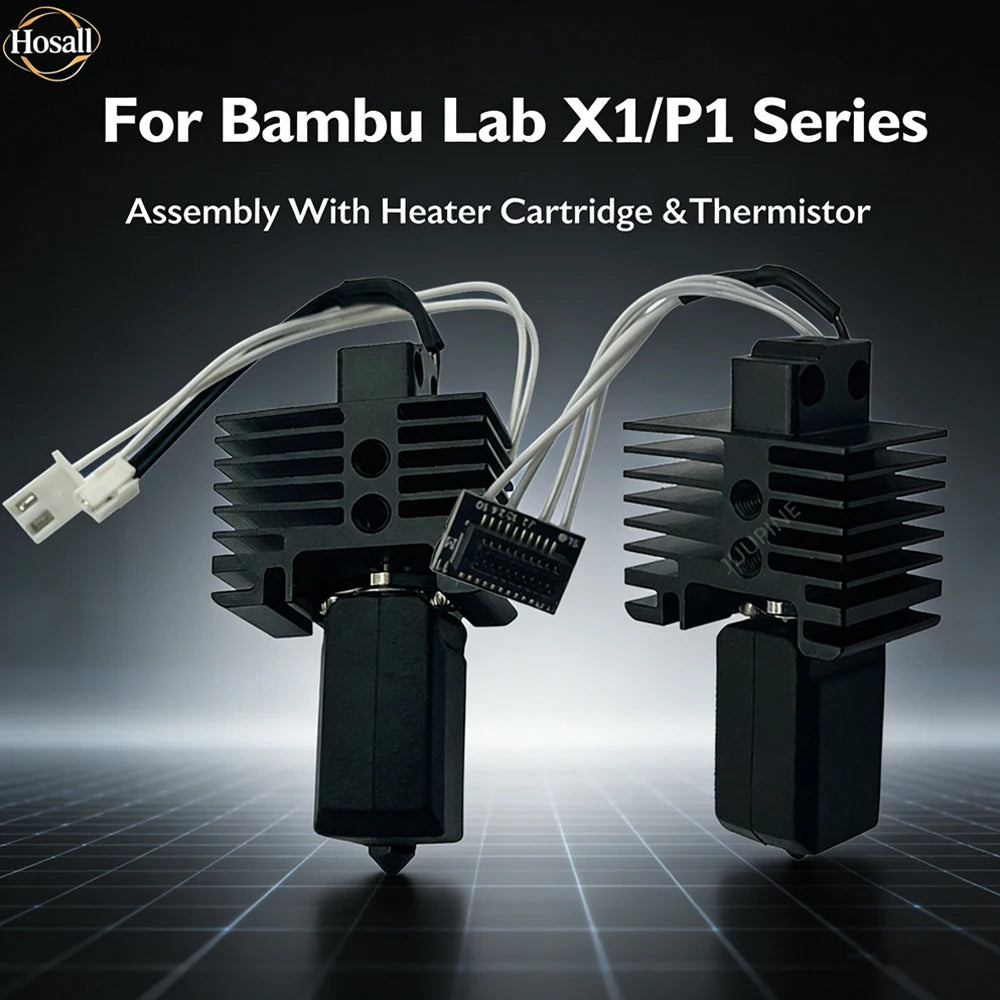 V2 Hotend Assembly For Bambu Lab P1S X1 X1C P1P With Heater Cartridge Thermistor 0.4 Nozzle Bambulab Hot end Extruder Accessorie