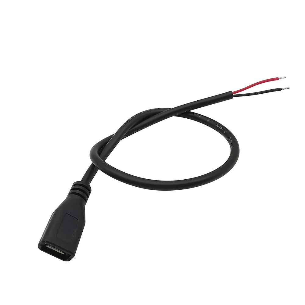 1/3Pcs 0.3M 1M 2M USB Type C Male Female Power Supply Cable Charge Connector Welding 2Pin 4Pin Wire Extension Adapter DIY Repair