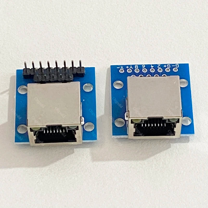 1PCS RJ45 8P8C Female Breakout Board 2.54mm Pin Header Adapter Shielded RJ45 Socket Terminal Test Board For Ethernet Network
