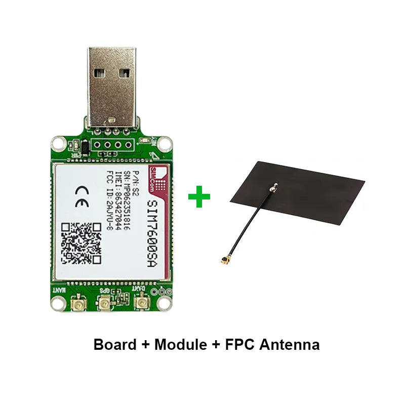 SIMcom SIM7600 USB Dongle SIM7600G SIM7600E SIM7600SA 4G LTE CAT1 Module Support GNSS IOT Module Breakout Kit With Antenna