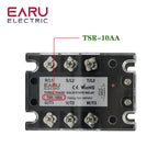 TSR  SSR-10AA 25A 40A 60A 80A Three Phase SSR Solid State Relay AC Control AC 480V 70-280V Input Aluminum Radiator Heat Sink
