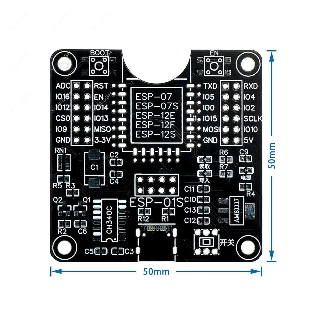 ESP8266 ESP-WROOM-32 ESP32-WROVER Development Board Test Programmer Socket Downloader for ESP-01 ESP-12F ESP-07S ESP-12S ESP32