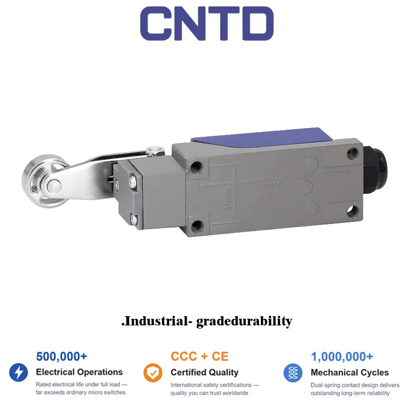 CNTD CZ-8105N Vertical Limit Switch IP65 5A 250VAC SPDT NO NC Roller Lever Micro Switch for CNC Machine