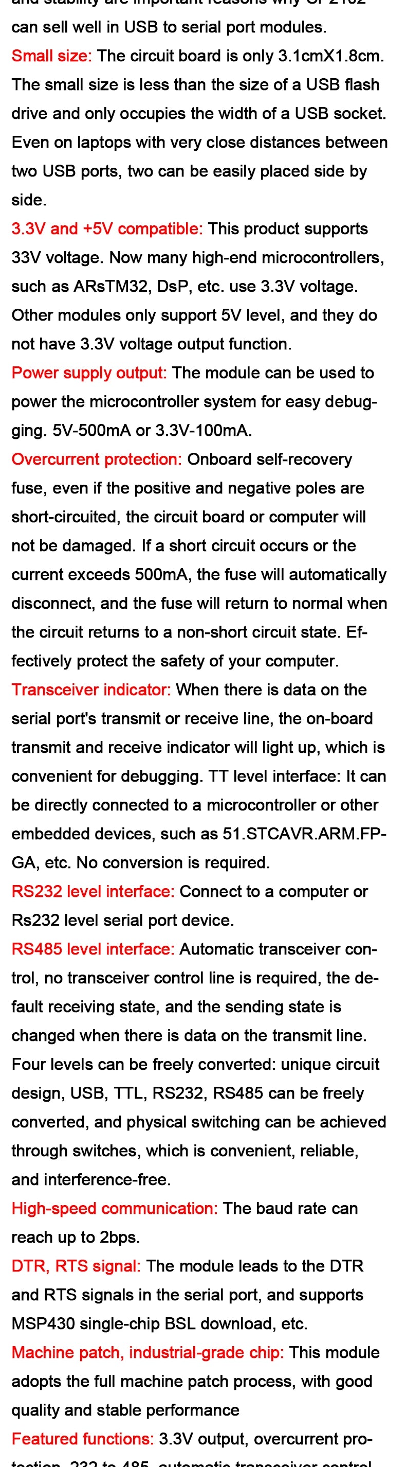 1pcs CP2102 module USB to TTL upgrade board UBS to serial port STC microcontroller download flash six in one UART