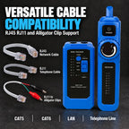 Network Cable Tracer Tester RJ45 RJ11 Digital Wire Finder LAN Telephone Line Locator CAT5 CAT6 PoE Burnout Protection