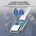 USB C to 3.5mm Headphone Jack Adapter for Phone 15/15 Pro/Pro Max/Plus Type C Aux Cable for iPad Samsung Galaxy S23Ultra MacBook