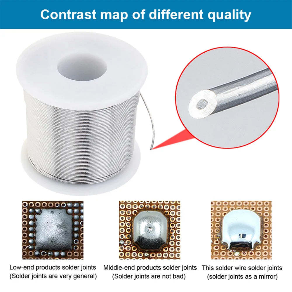 JINHU Sn99.3 Cu0.7 50G/100G/250G Lead Free Solder Wire Tin 0.5/0.6/0.8/1.0/1.2/2.0mm Rosin Core Solder Welding Soldering Iron