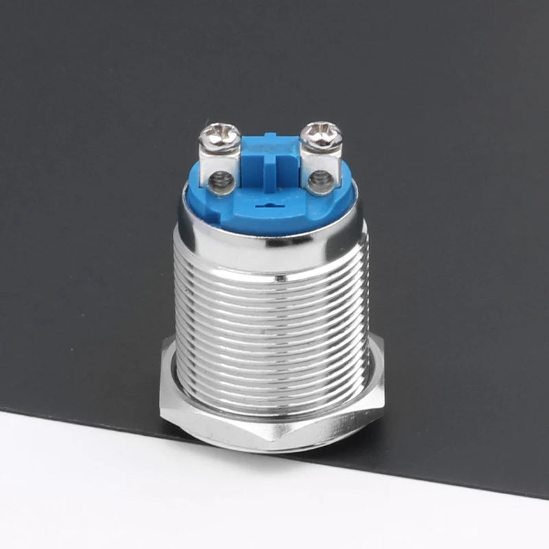 19mm Metal Buzzer Stainless Steel Waterproof IP67 Red LED High Decibel DB Sound And Light Alarm Intermittent Flash 12V 24V