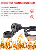 8P8C Ethernet IP65 Waterproof Retardant Terminal Network LAN Cable RJ45 Signal Connector Adapter Socket with Rubber Cap Cover