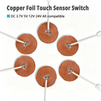 DC3.7V5V12V24V Mini Touch Sensor Switch Copper Foil Partition Touch Switch LED Dimming Controller Penetrating Wood Board Glass