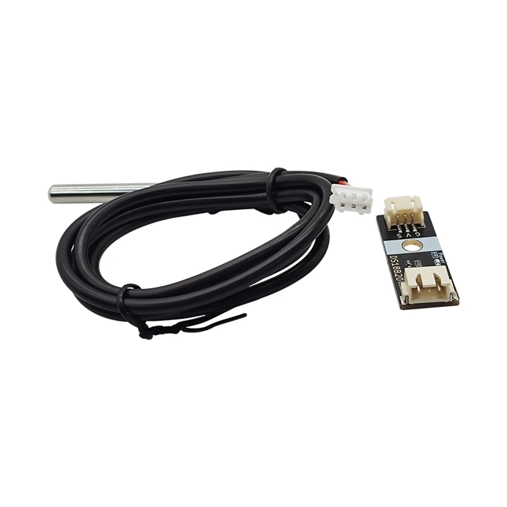 DS18B20 Temperature Sensor Module 304 Stainless Steel Waterproof Probe Waterproof Oil-proof Anti-interference GVS PH2.0 Interfac