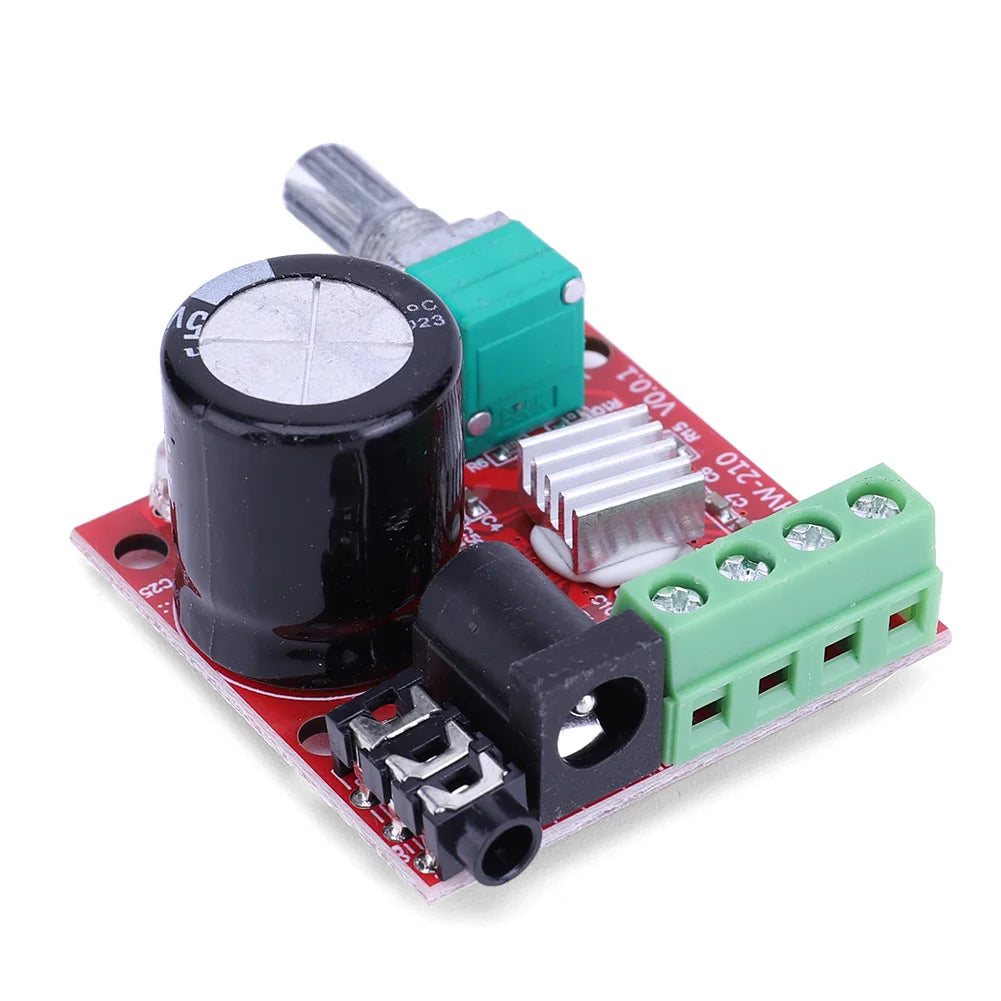 PAM8610 Mini Hi-Fi Audio Stereo Amplifier Board Dual Channel 2x10W Power Amplifier DC 8V-12V D Class 3.5MM Input Jack
