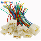 1/5/10Set 6.3mm 1P-8P Automobile Harness Connector 15cm High Current Equipment Cable Male Female Plug Butt Joint 0.75mm2 18AWG