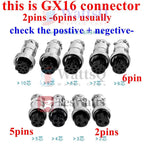 Battis power XT60 cable to GX12 GX16 GX20 2 3 4 5 6 Pin  Male Female Docking Aviator Aviation Plug  Socket Circular Connector