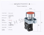 1Pcs Button Switch Self Reset Small Mushroom Head Emergency Stop 22mm Knob Key Start Inching Power on XB2-BG21 XB2-BA31 XB2-BS54