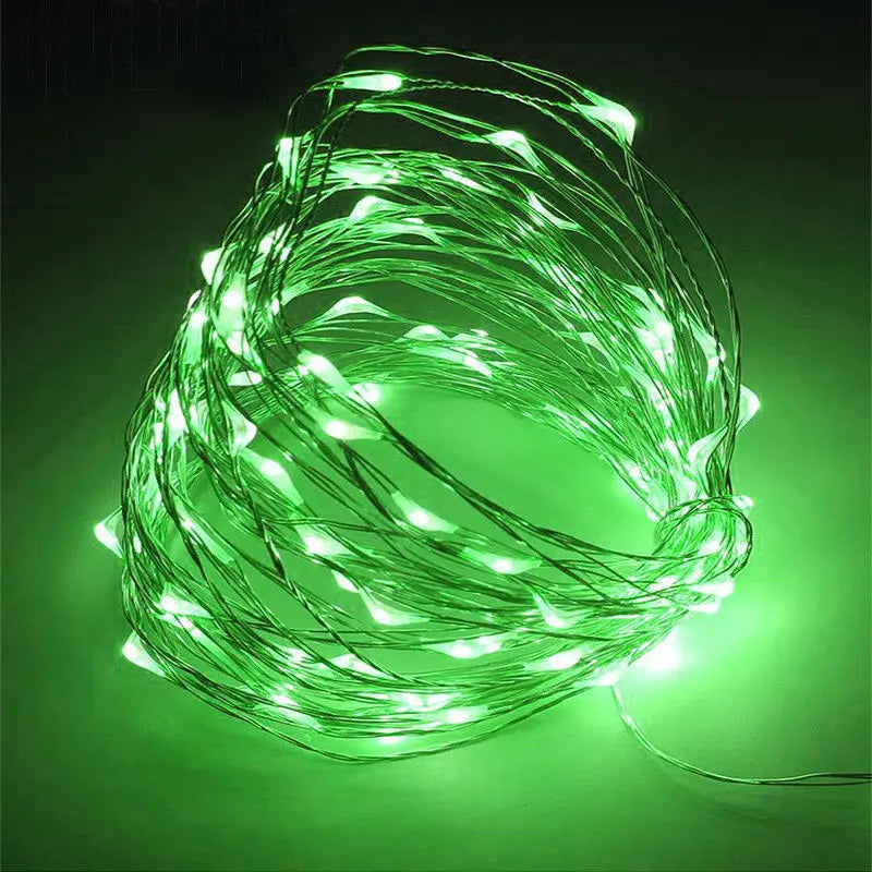 1M 2M 3M 5M Copper Wire LED String lights Holiday lighting Fairy Garland For Christmas Tree Wedding Party Decoration
