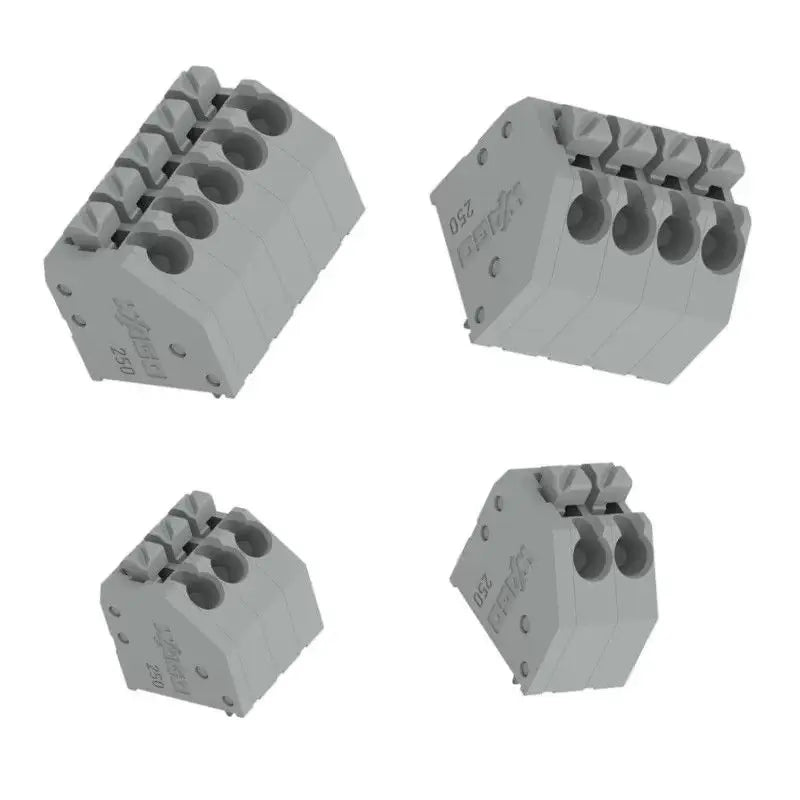 WAGO 250‑102 250‑103 250‑104 250‑105 PCB Terminal Block, 3.5mm Pitch Single Row Solder Pin, Push‑in Cage‑Clamp, Brand New
