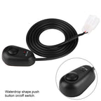 Water Drop Shape 12V Push Button Switch With Red/Green LED Indicator Lights Push Button On Off Switch Harness Wiring