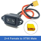 XT60/TX90 to 2+4/2+6 Cable Connector Male Female Electric Vehicle Lithium Battery Charging Socket 4 Square New Energy Power Line