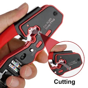 RJ45 crimping tool kit Ethernet crimper and tester for Cat5e Cat6 Cat6a 8P8C modular connectors