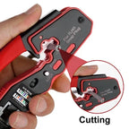 RJ45 crimping tool kit Ethernet crimper and tester for Cat5e Cat6 Cat6a 8P8C modular connectors