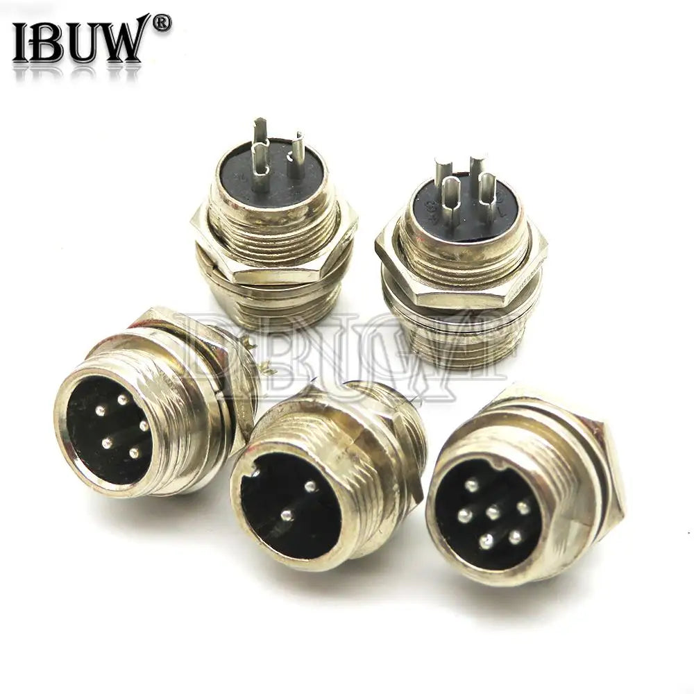 1Set/lot GX12 2/3/4/5/6/7 Pin Male + Female 12mm L88-93 Circular Aviation Socket Plug Wire Panel Connector with Plastic Cap Lid