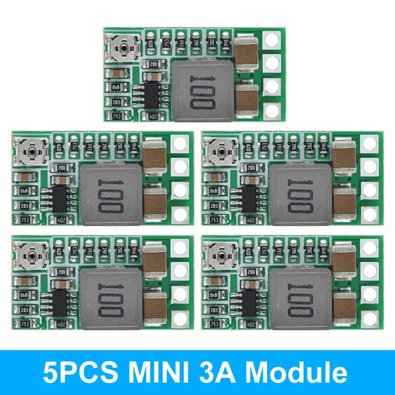 1/5PCS Mini DC-DC 12-24V To 5V 3A Step Down Power Supply Module Voltage Buck Converter Adjustable 97.5% 1.8V 2.5V 3.3V 5V 9V 12V
