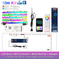 RGB-IC COB LED Strip with Tuya Wifi Controller 2.4G Remote Alexa Google Home Rainbow Color Addressable LED Tape 10m 20m 25m Kit