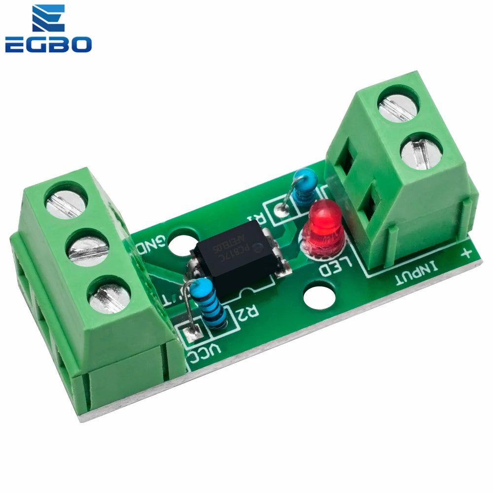 1~20PCS 3V~24V 1 Channel Way Optocoupler Isolation Module PC817 EL817 Photoelectric Isolator Rail Holder PLC Drive Motor Board