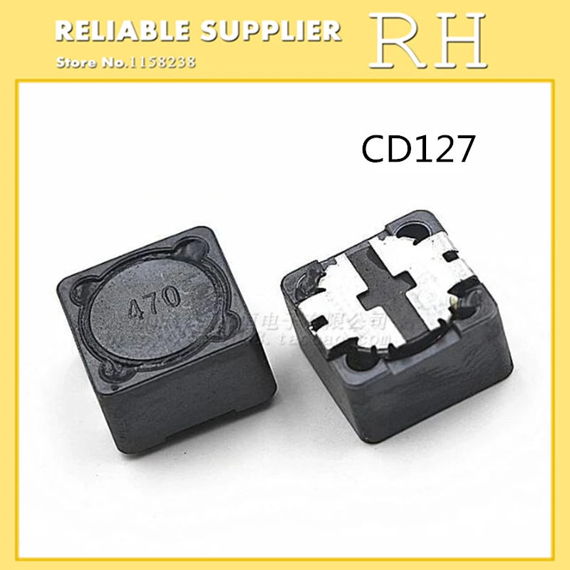 20PCS/Lot  SMD Power Inductors CD127 12*12*7MM 2.2UH 3.3UH 4.7UH 6.8UH 10UH 22UH 33UH 47UH 68UH 100UH 150UH 220UH 470UH