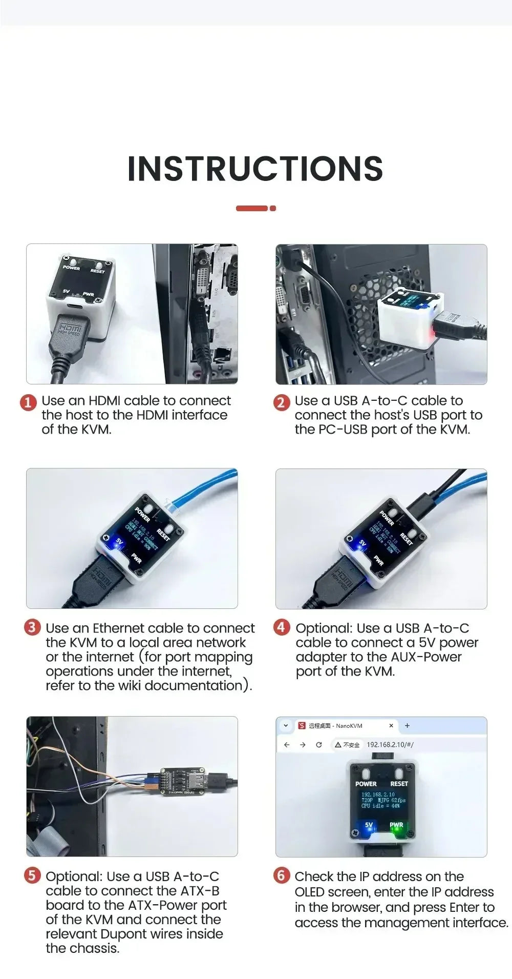 NanoKVM Series Sipeed Options Nano KVM-Lite/FULL/USB PCIe Nano RISC-V Mini Remote Power/OS Control For Raspberry Pi