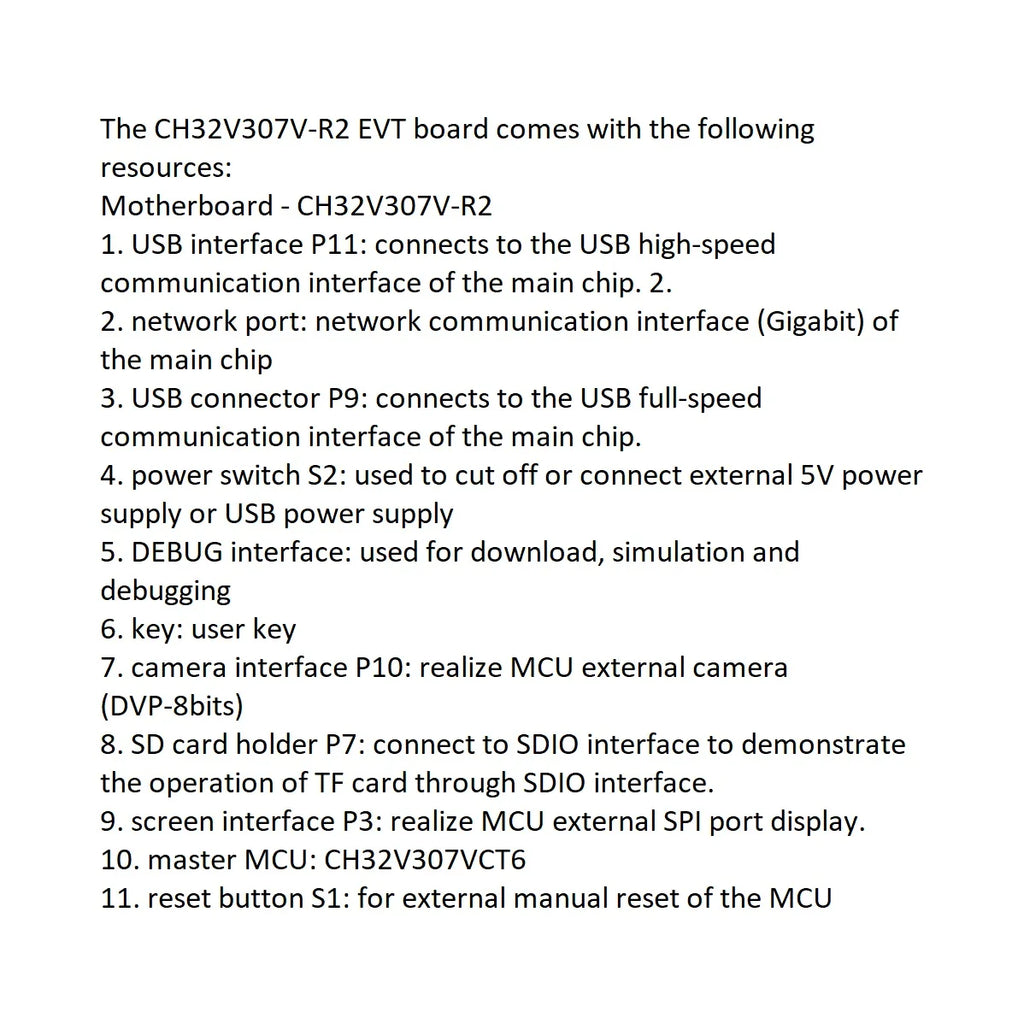 CH32V307 Development Board, Onboard WCH-LinK Debugger/SD Card Holder, CH32V307V-EVT-R0/R1/R2 Evaluation Board New and Original