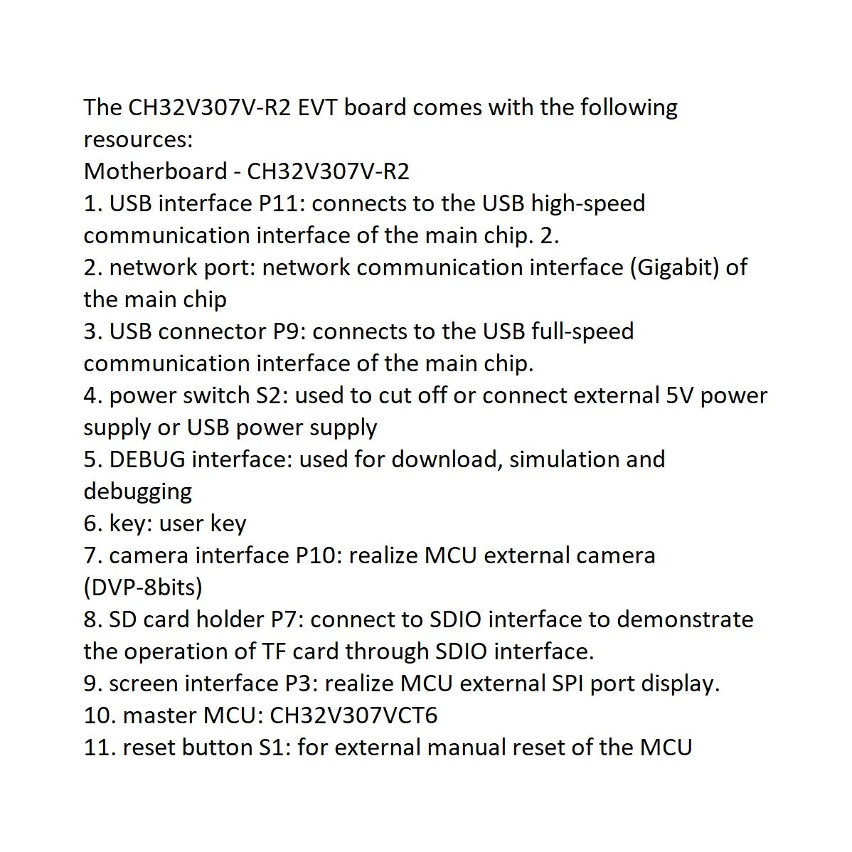 CH32V307 Development Board, Onboard WCH-LinK Debugger/SD Card Holder, CH32V307V-EVT-R0/R1/R2 Evaluation Board New and Original