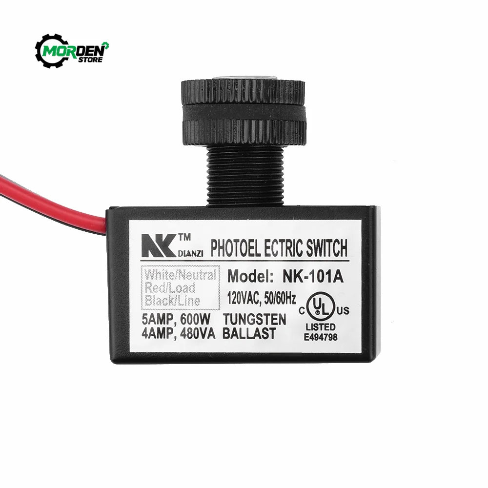 NK-101A AC105V-130V Light Control Switch Photocell Dusk to Dawn Button Photo Control Eye Switch Controller Power Supply