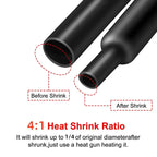 1Meter 4:1 Heat Shrink Tube With Glue Thermoretractile Heat Shrinkable Tubing Dual Wall Heat Shrink Tubing 6 8 12 16 24 40 52 72