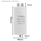 CBB60 Capacitor 4 Pin AC 450V Dual Insert Motor Run Capacitors 4UF-60UF with Screws for Washing Machine Air Compressor 12uf 16uf