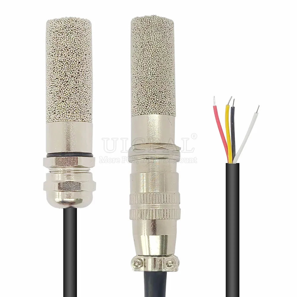 Temperature Humidity Sensor Probe Cable Metal Head Digital Capacitance Sensors 1M Length I2C Output SHT20 SHT30 SHT40 SHTC3