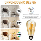E27 Retro Edison Filament Bulb 4W 6W 220V ST64 Vintage LED Lamp Bulbs 2200K 2700K Warm White Amber Glass Light Bulbs for Home