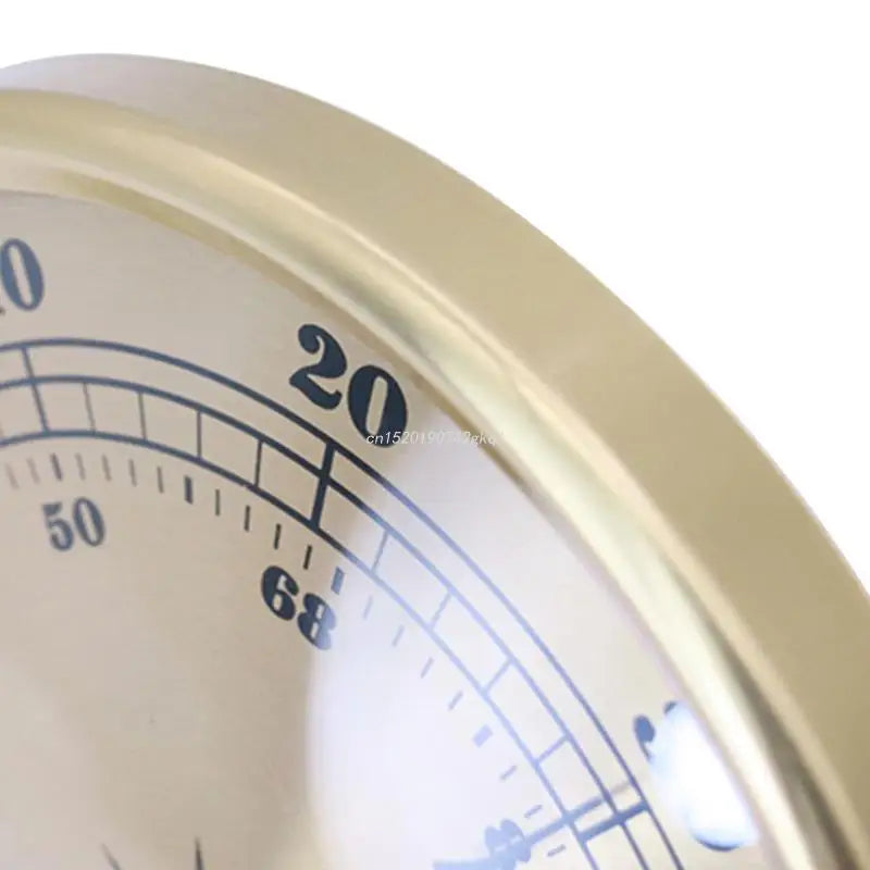 Diameter 90mm Gold Frame Wall Hanging Thermometer Alarm Clock Hygrometer Thermometer Barometer for Laboratories
