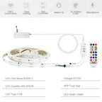 DC12V WS2811 RGBIC COB LED Light Strip Tuya WIFI APP Control For Alexa Google Addressable Flexible LED Light Tape