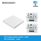 SIXWGH Smart Wireless Switch RF433Mhz Self-Powered Push Button Wall Panels Remote Controller Light Switch Waterproof Wall Switch